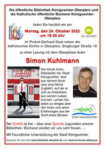 Plakat Autorenlesung Simon Kuhlmann