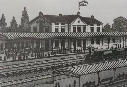 Bahnhof von Königswinter, Ansichtskarte, 1896