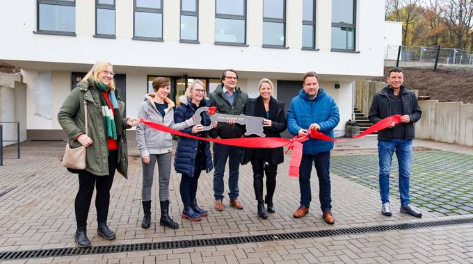 Symbolische Eröffnung der KITA „Am Limperichsberg” mit Bürgermeister Lutz Wagner, Vertretenden der Stadtverwaltung sowie der Kita