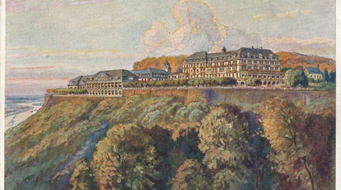 Ansichtskarte mit Illustration des Petersberg, entstanden um 1930